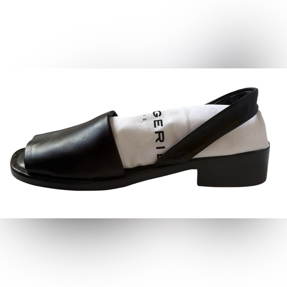 Robert Clergerie Black Leather Sandals Slingback EU 41 US 11 New in Box